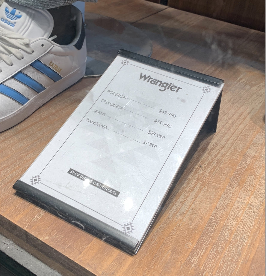 Porta Precio Vitrinas